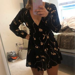 Black floral dress!